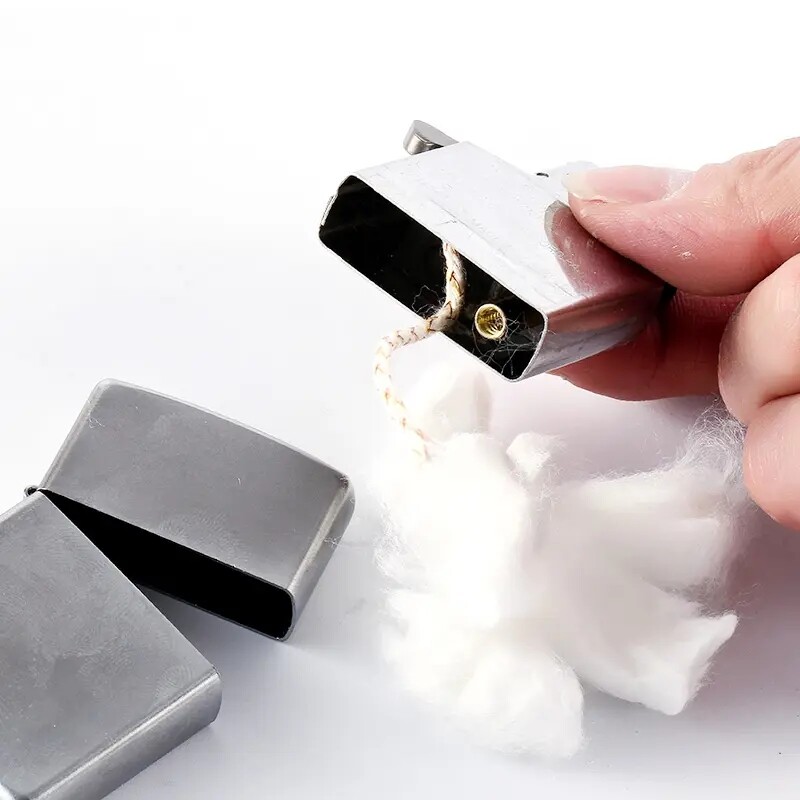 New 30pcs/lot cotton strips cotton fiber wadding oil absorbent for Zippo lighter