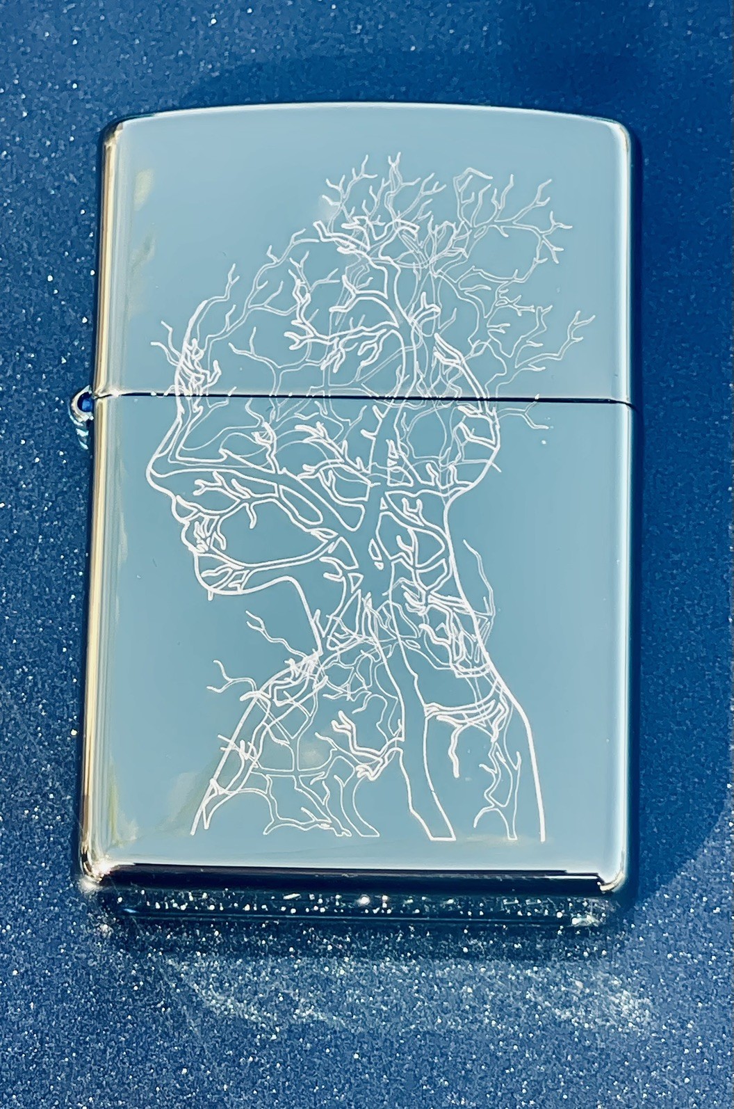 Zippo Human Tree High Polish Green Windproof Pocket Lighter, New In Box