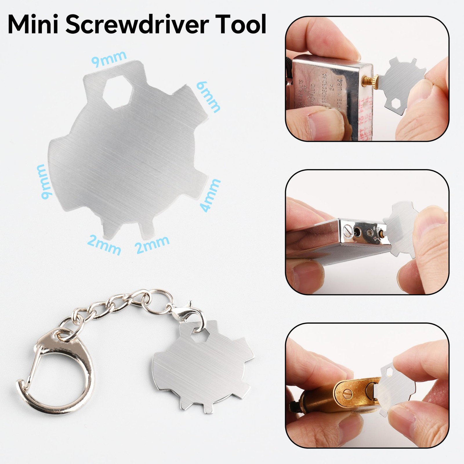 JINMUNIC Flint and Wick Replacement Set-Upgraded Lighter Repair Kit Metallic