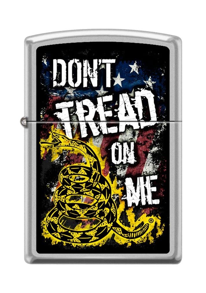 Zippo Lighter- Personalized Engrave for Don’t Tread On Me US Flag #Z5235
