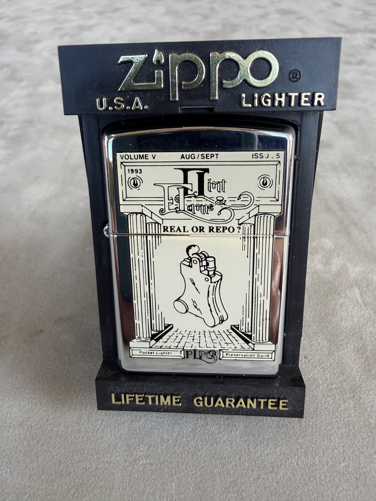 New, never fired 1997 Zippo Lighter Real or Repro/PLPG The Collectors Choice