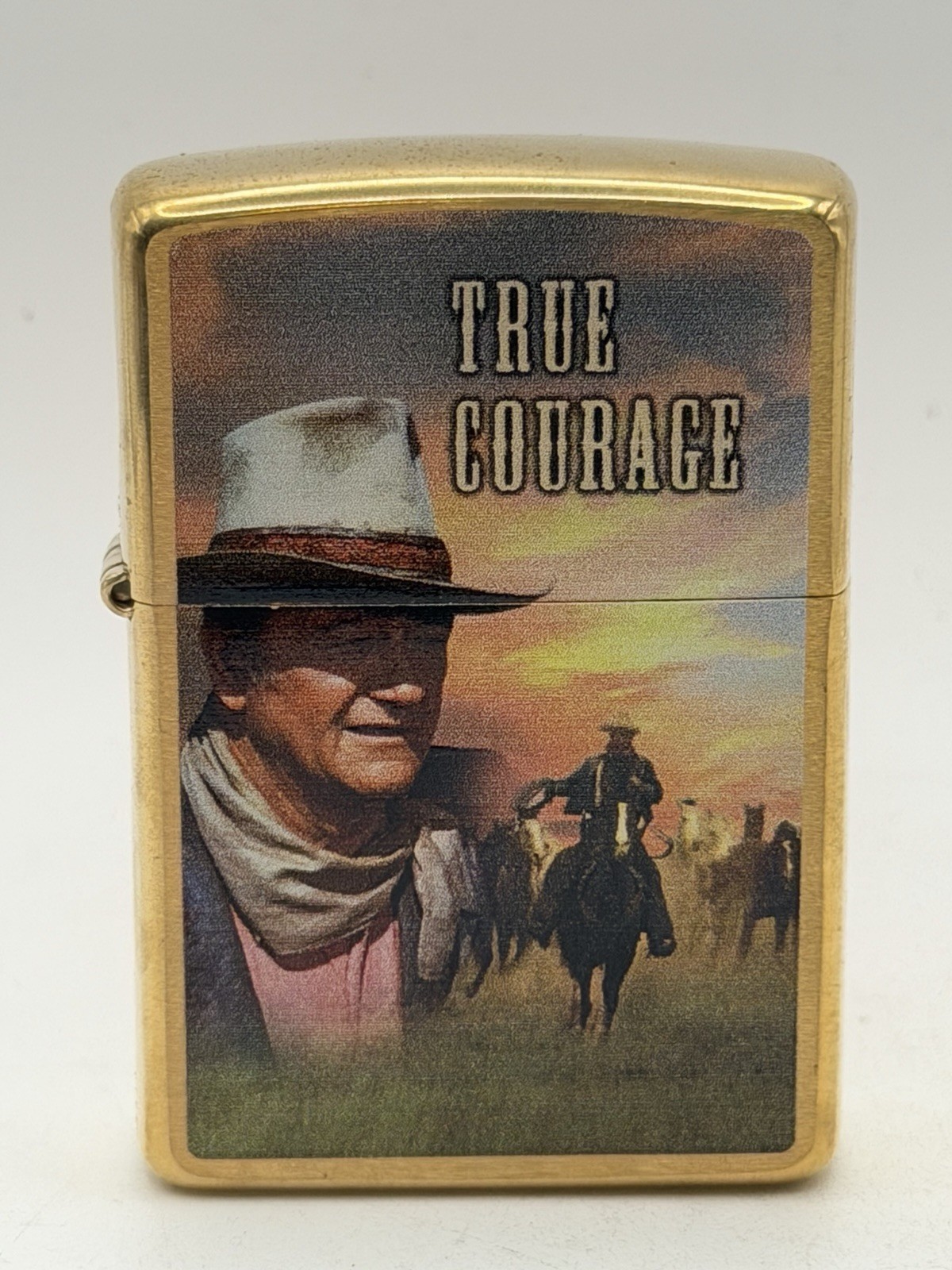 Rare 2016 John Wayne The Duke True Courage Brass Zippo NEW Bradford Exchange
