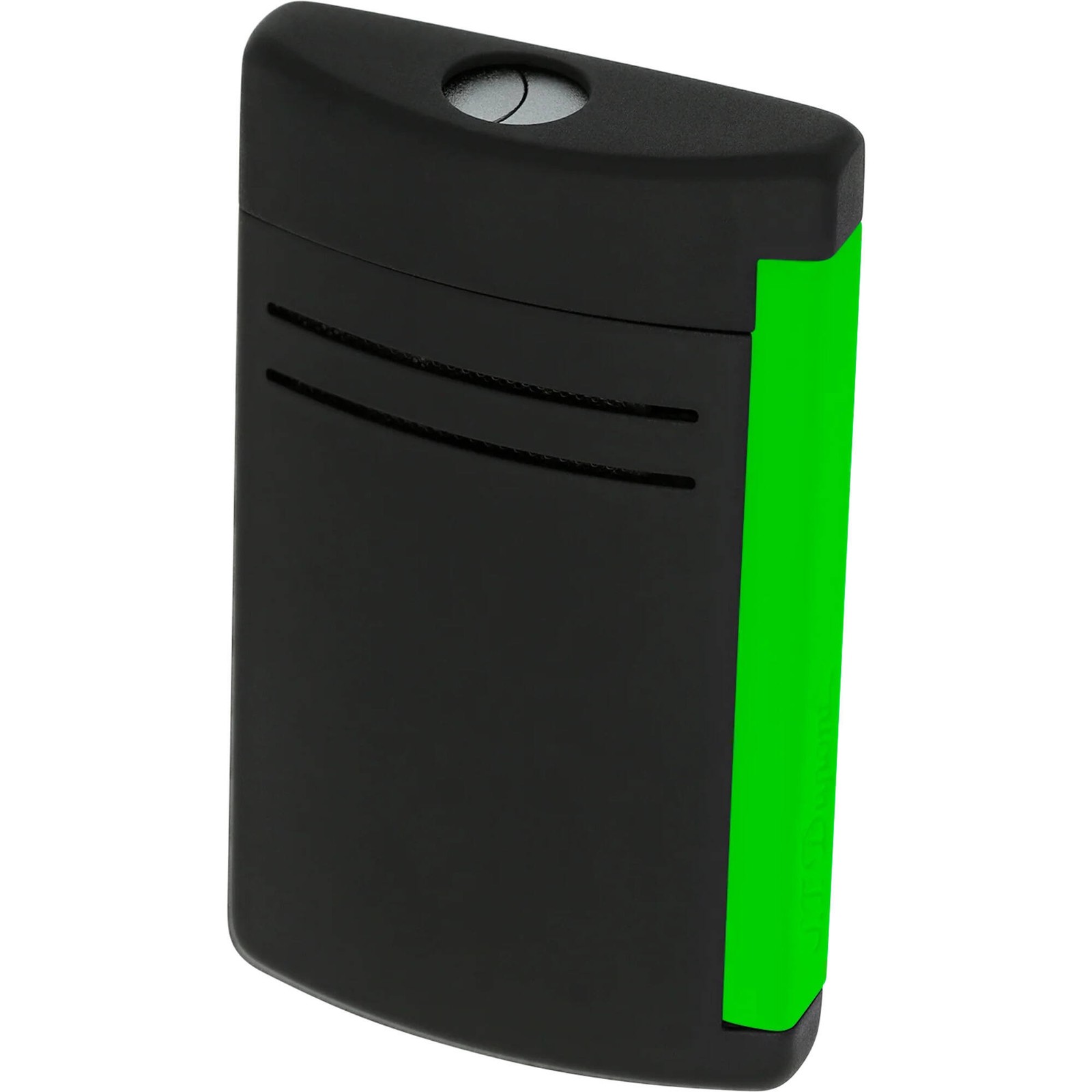 S.T. Dupont Lighter Maxijet Matte Black Lacquer and Fluo Green Trigger 20172