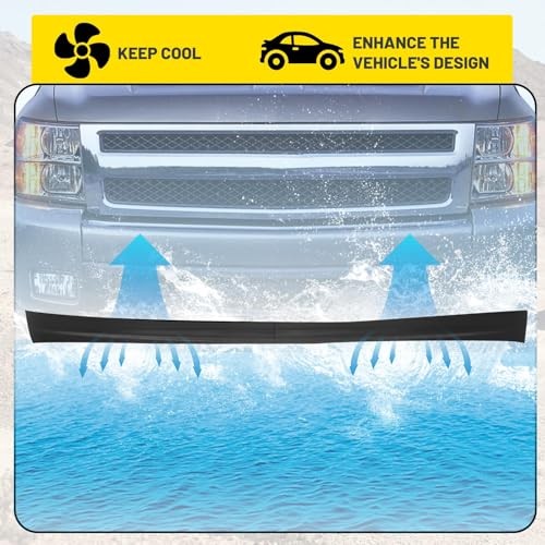 Front Lower Bumper Valance Air Deflector Compatible with 2007-2013 Chevy