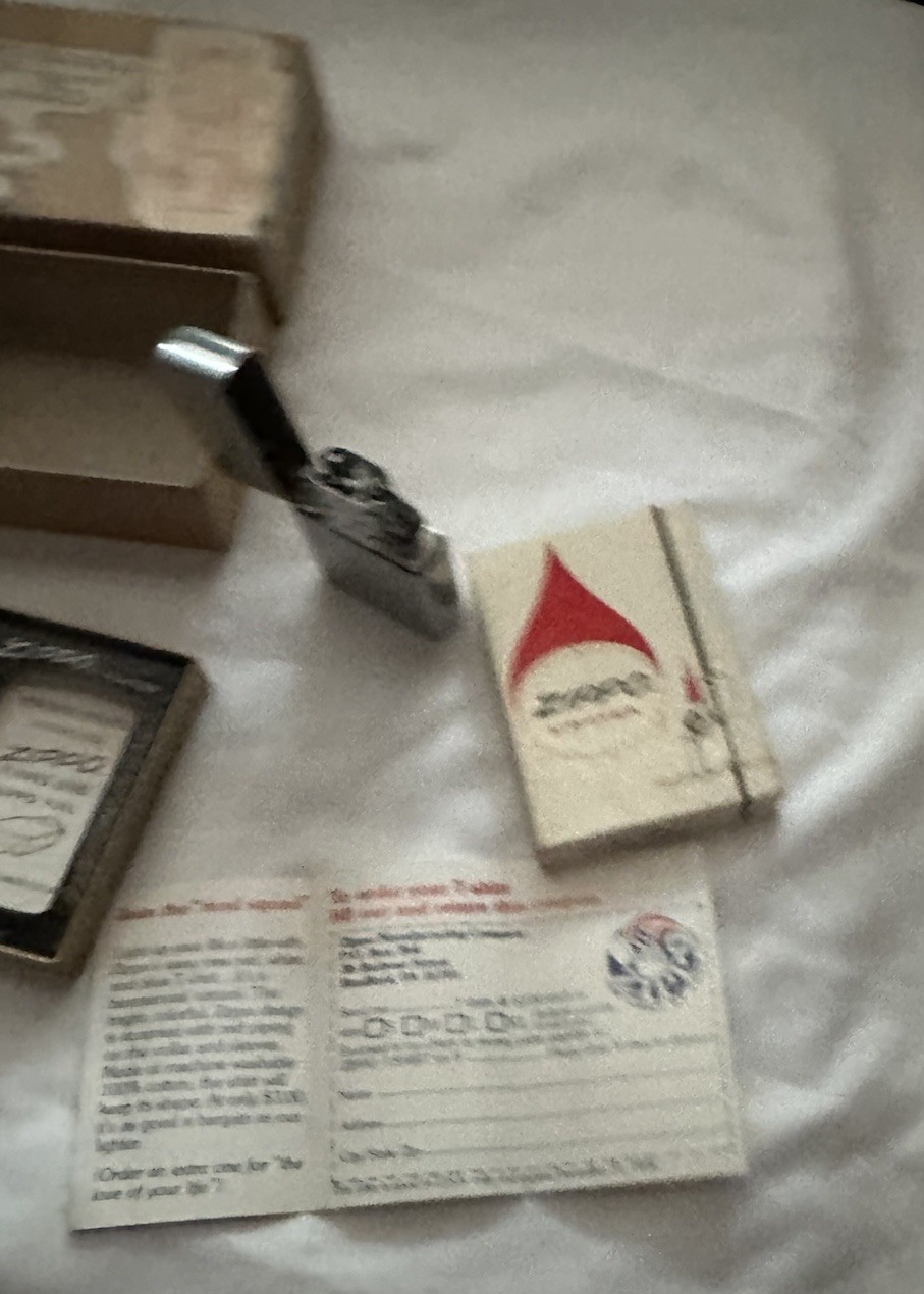 Vintage Zippo Lighter 2517191 No dot Box Inserts Lot never fired