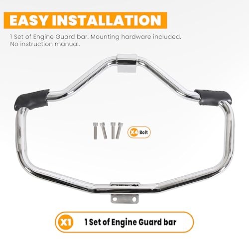 1 1/4″ Mustache Engine Guard Crash Bar Compatible with Harley 04-23 Sportster