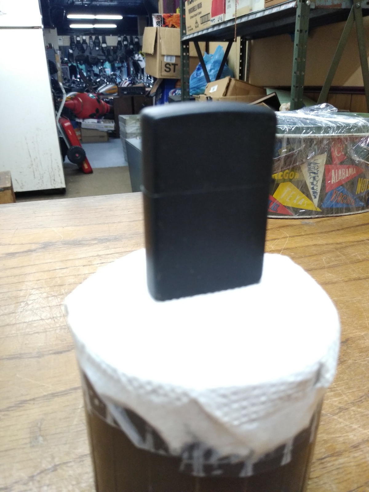 Vtg Zippo Black Matt Finish Cigarette Lighter Zippo Logo Nice Snap and Spark!