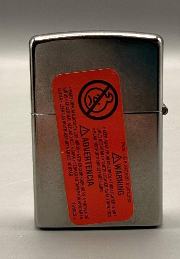 Vintage 2015 Zippo Windproof Lighter Black Ice High Polish Chrome Finish NOS