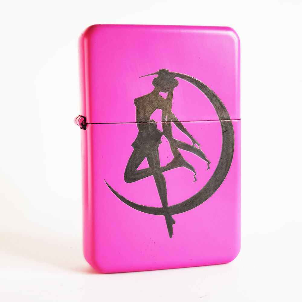 BRAND NEW –  DESIGNED BRUSHED STYLED CIGARETTE PETROL LIGHTER – SAILORMOON