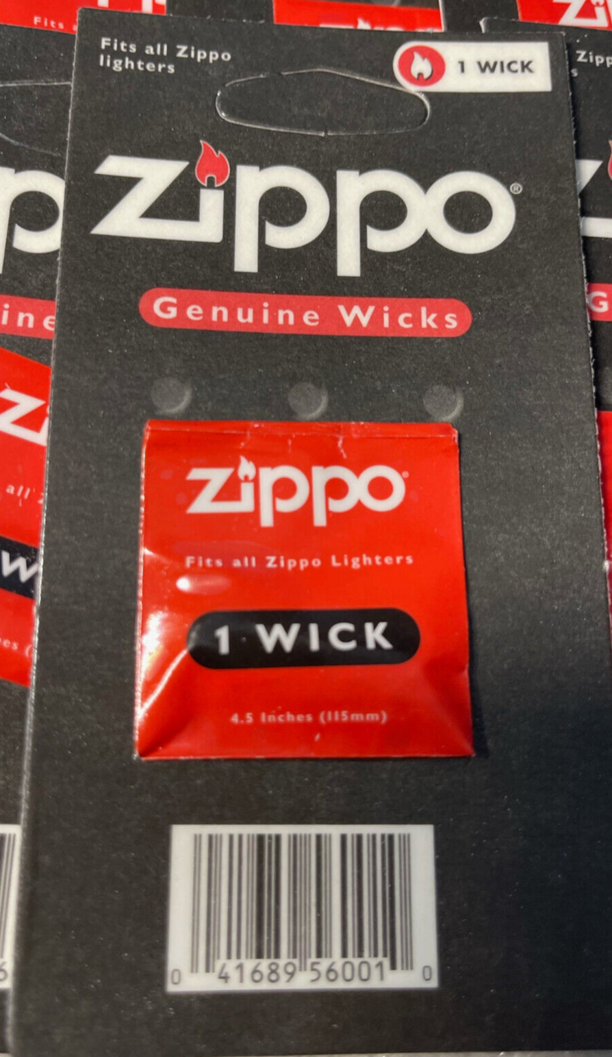 New Zippo lot of 10 Genuine NOS Wicks, each wick is 115mm, 4.5” Inches, Sealed