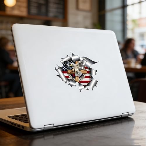 America Eagle Anniversary Sticker – 2 Pack Eagle Flag Patriotic Sticker for