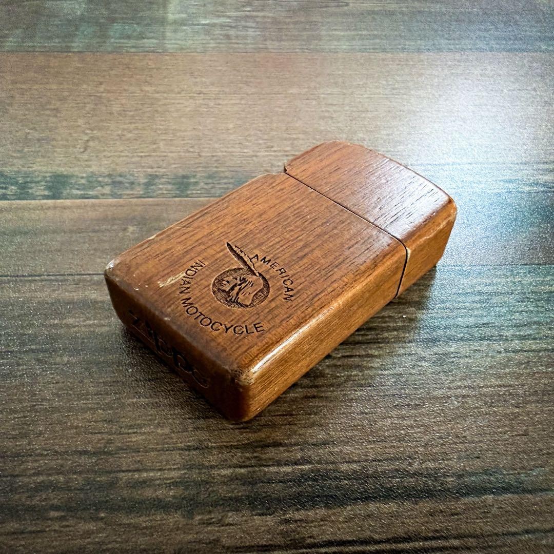 Zippo Item Indian Motorcycle ZIPPO Wooden Case Lighter
