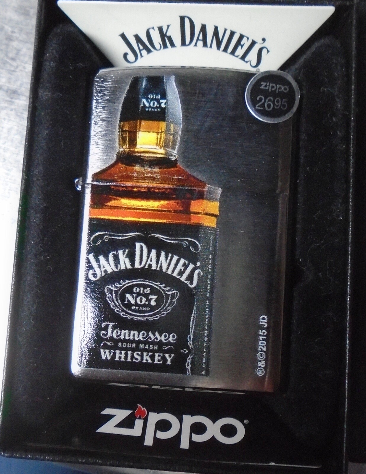 Zippo 28842 Jack Daniel’s Old No. 7 Brushed Chrome licensed June 2015