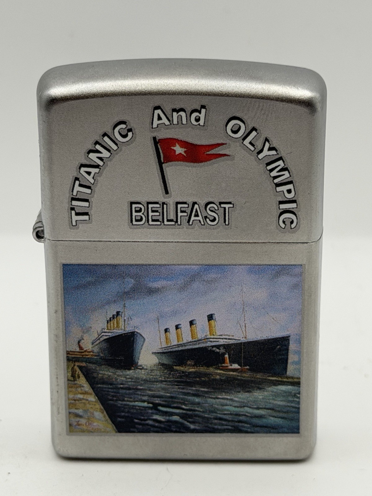Vintage 2012 Titanic & Olympic Belfast Chrome Zippo Lighter NEW