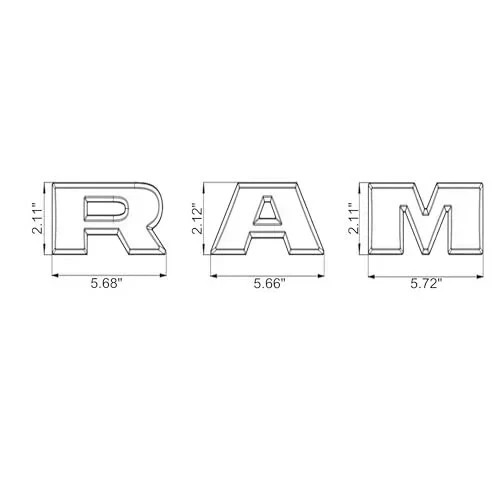 2019-25 RAM 2500,3500,4500 Grille Emblem, Chrome