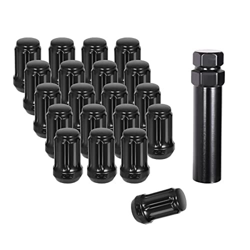 Wheel Lug Nuts 1/2 x 20 Black, 1/2“-20 Replacement for Ford Mustang, F-150,