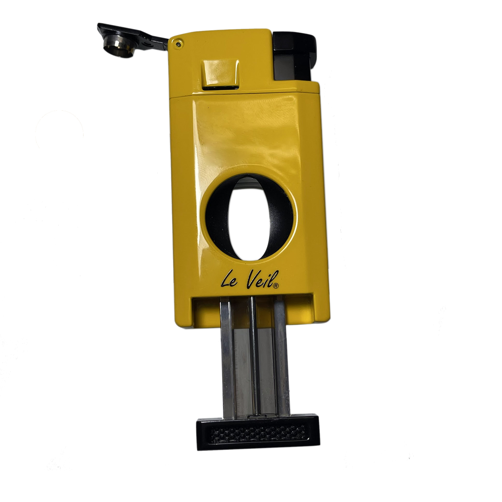 3-1 Cigar 2 Jets Lighter, V Cutter, Punch Yellow New In Box