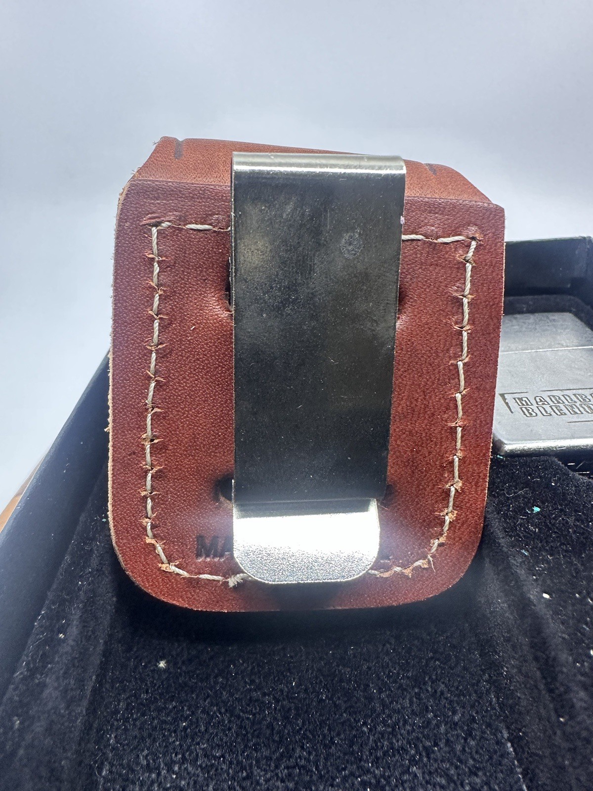 Rare Marlboro Blend 29 Zippo Lighter Used Condition With Belt Holster HTF