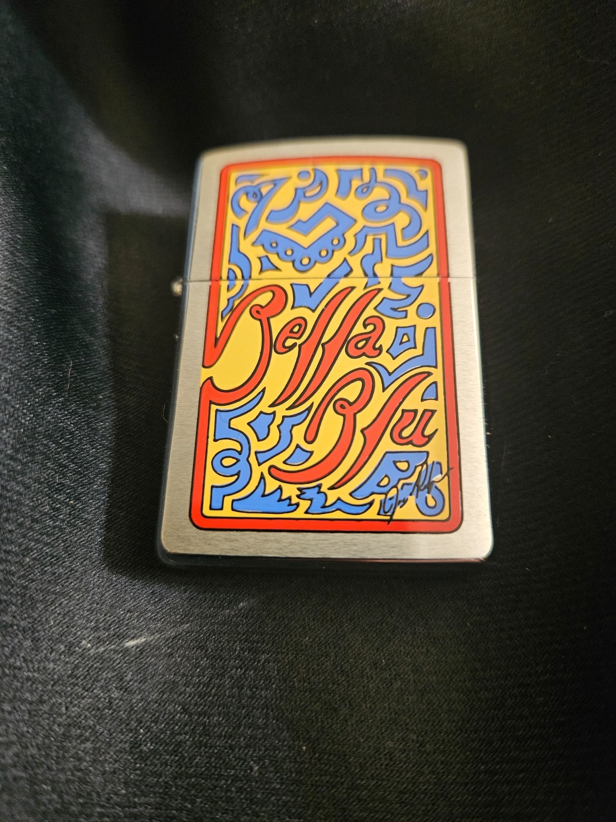 1997 Salesman’s Sample Zippo – backside lists available finishes listed