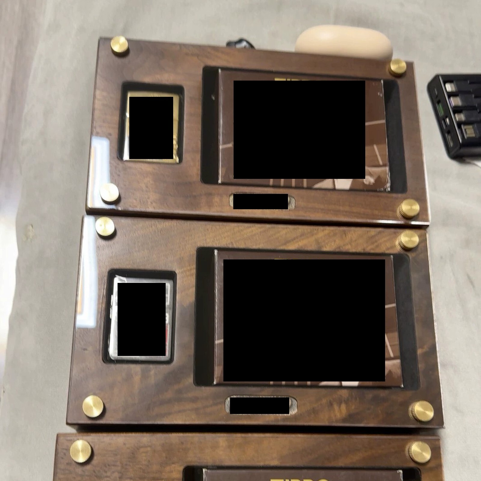 America Black Walnut Collection Display Case – For Zippo Founder’s Day Lighters