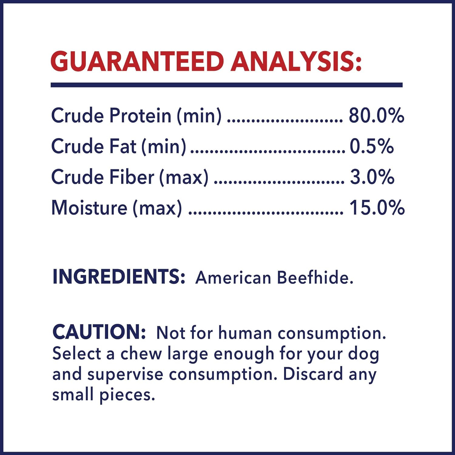 100% Made in USA Beefhide 8″ Rolls Dog Chew Treats – Natural Flavor, 10 Count/1