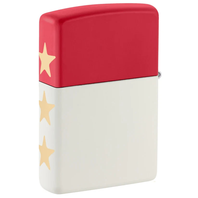 Zippo America 250 Model White/Red Matte Laser Engraved 47295 NOT Limited Edition
