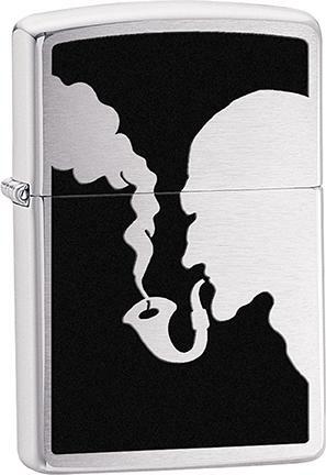 Zippo Windproof Metal Design Fire Lighter – Man Smoking Pipe