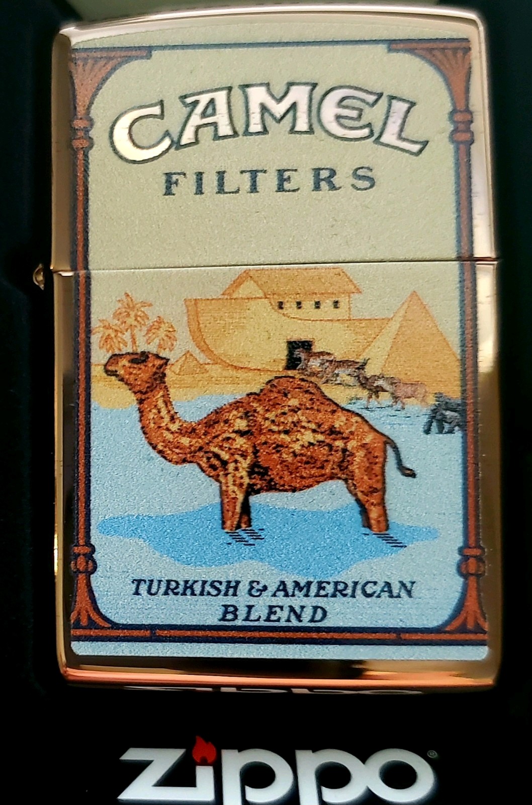 ZIPPO CAMEL Noah’s Ark CZ ROSE GOLD CASE LIMITED EDITION 50 MADE zippo 2 Sided