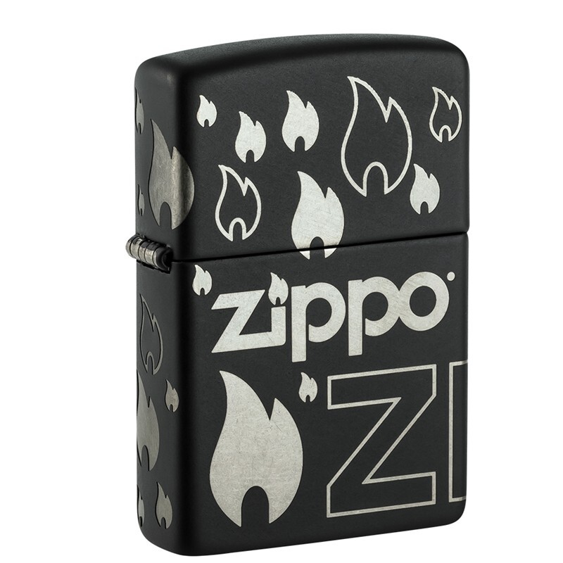 Zippo Petrol Lighter Zippo Flame Black Matt Windproof Cigarette Lighter