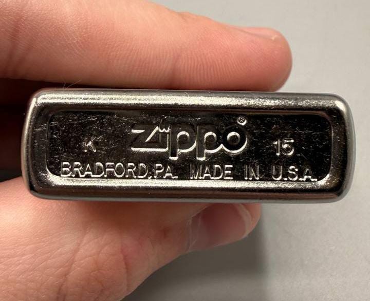 Vintage 2015 Zippo Windproof Lighter Black Ice High Polish Chrome Finish NOS