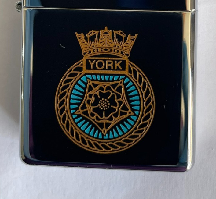 🔥 (New) ZIPPO LIGHTER – 2003 HMS YORK Royal Navy BOXED & UNFIRED 🔥