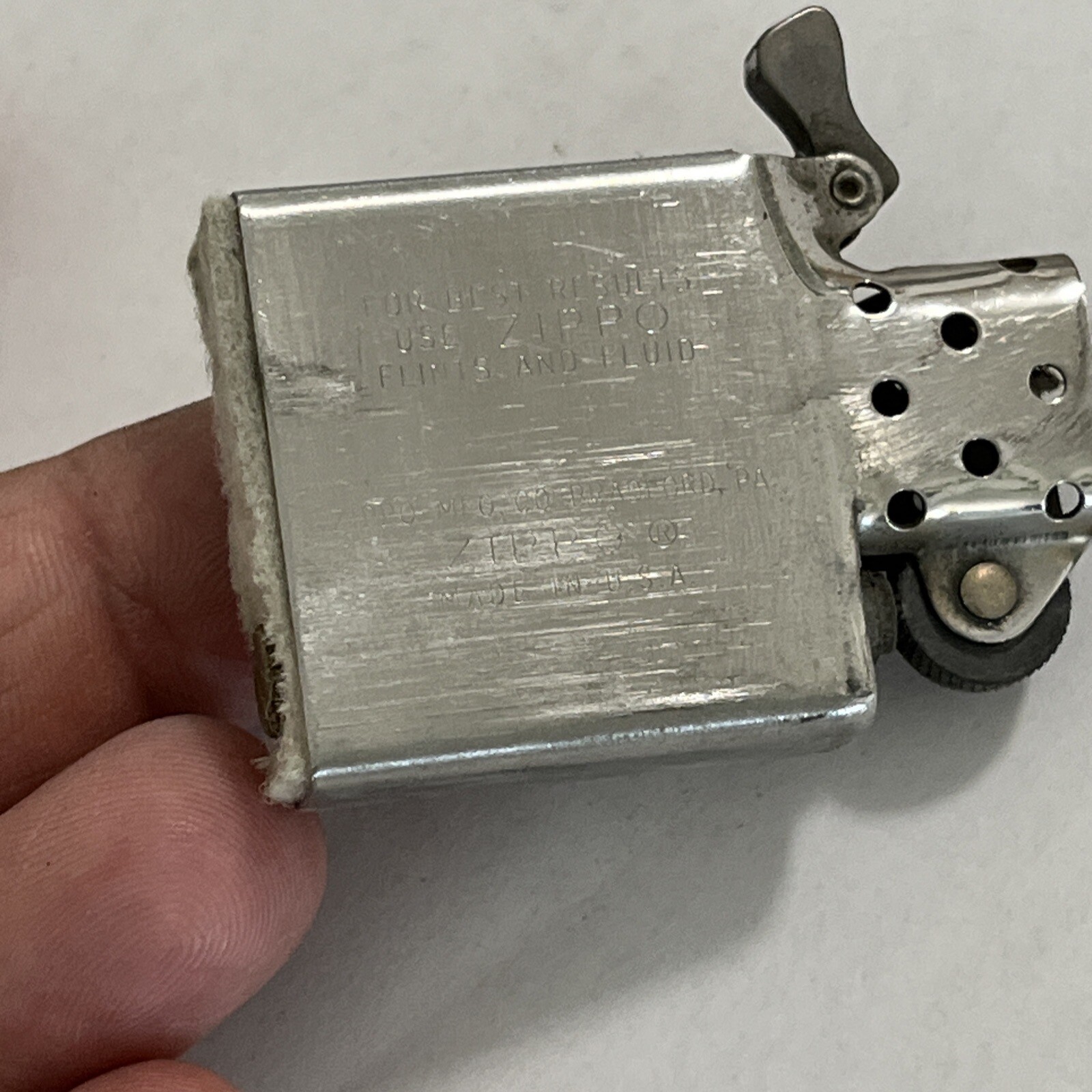 Vintage Zippo 1958 „Rust-Oleum“ Stops Rust! Oil Lighter