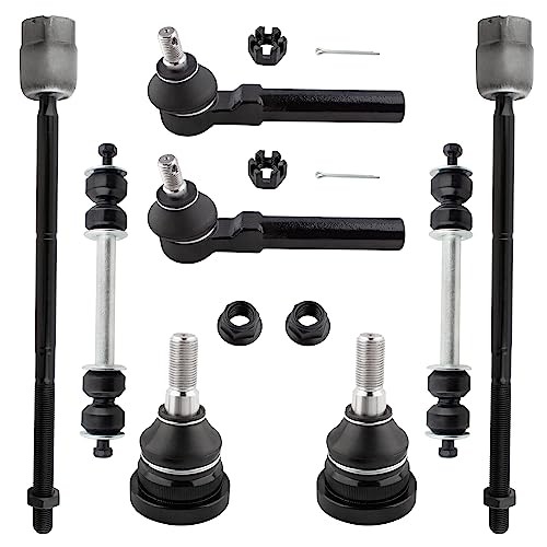 8pcs Front Ball Joints + Sway Bars + Tie Rods Fit for Ford Mustang 1994 1995