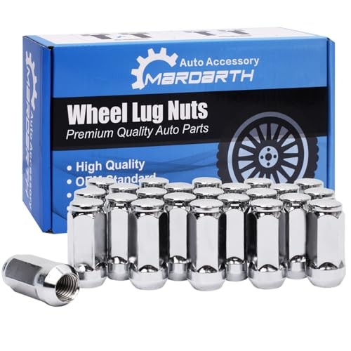Set of 24, 14×2.0 Lug Nut 1.9″ in XL Bulge Acorn 2 Inch (50mm) Chrome 24 PCS