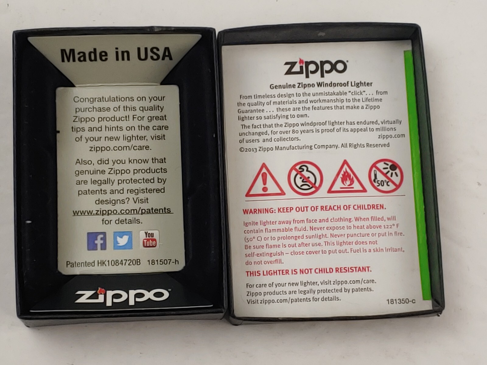 Zippo 28678 ZIPPO SKULLS on High Polish Black Windproof Lighter – FEB (B) 2014