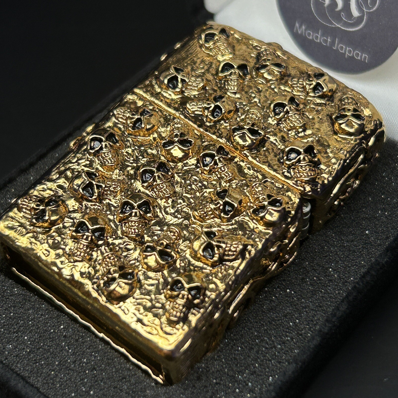 Zippo Skull Jacket Lighter Men’s Accessory 5 Sides Design Gold Ibushi Skull