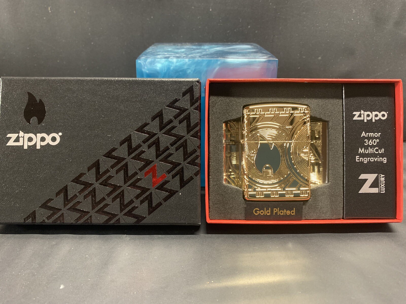 Zippo Armor Gold Plated Zippo Lighter New In Box