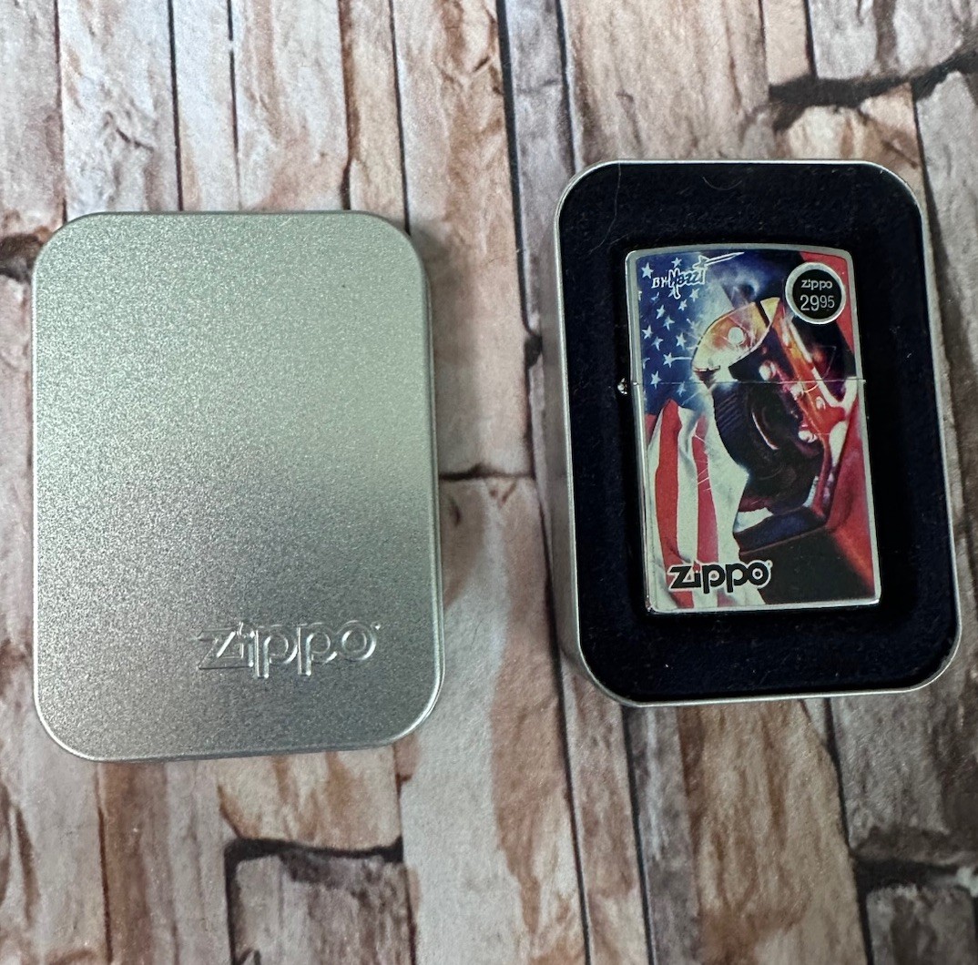 NEW MINT 2007 ZIPPO LIGHTER MAZZI American Flag Sealed In Tin