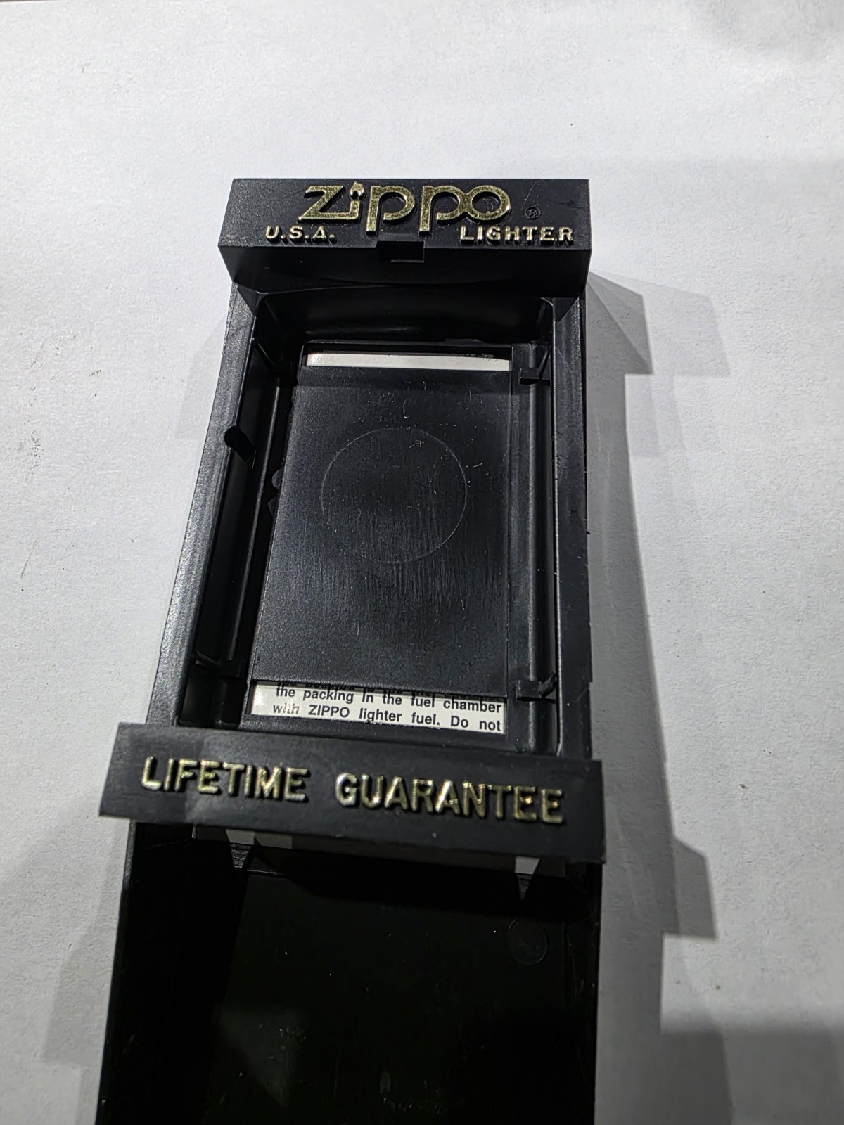 Vintage ZIPPO Deer Cigarette Lighter Empty Plastic Box USA