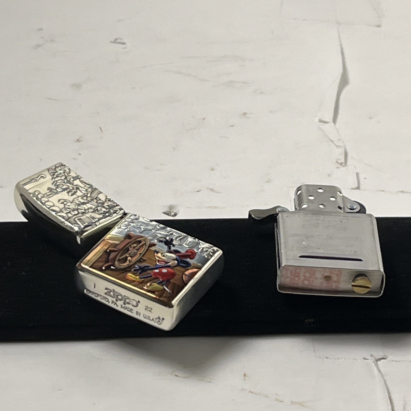 Zippo Lighter Mickey Mouse Lighter – Rare!!! With Box & Zippo COA – Never Struck