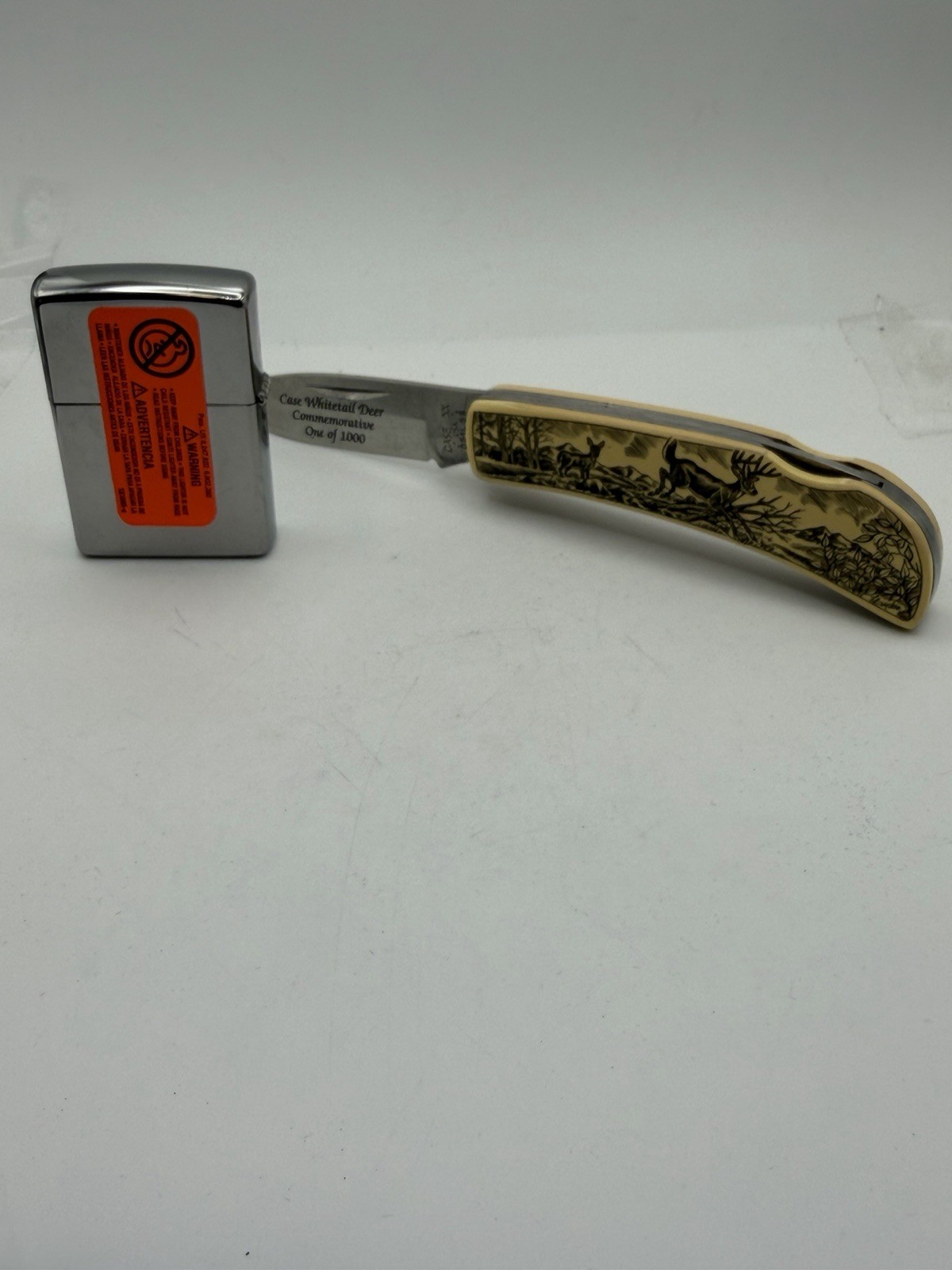 Limited Whitetail Deer Commemorative Case XX Knife & Chrome Zippo Lighter NEW
