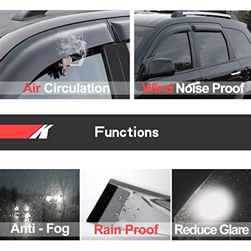 Original Side Window Wind Deflector fit for 2015-2024 2015-2024 ford Mustang