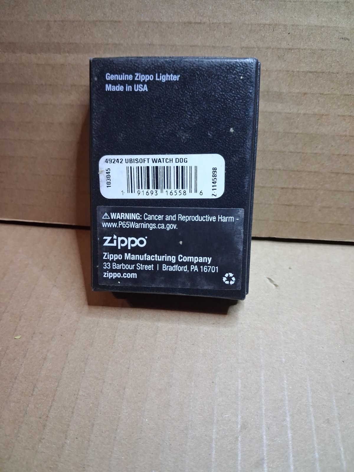 Zippo Ubisoft Watch Dog Legion Unfired
