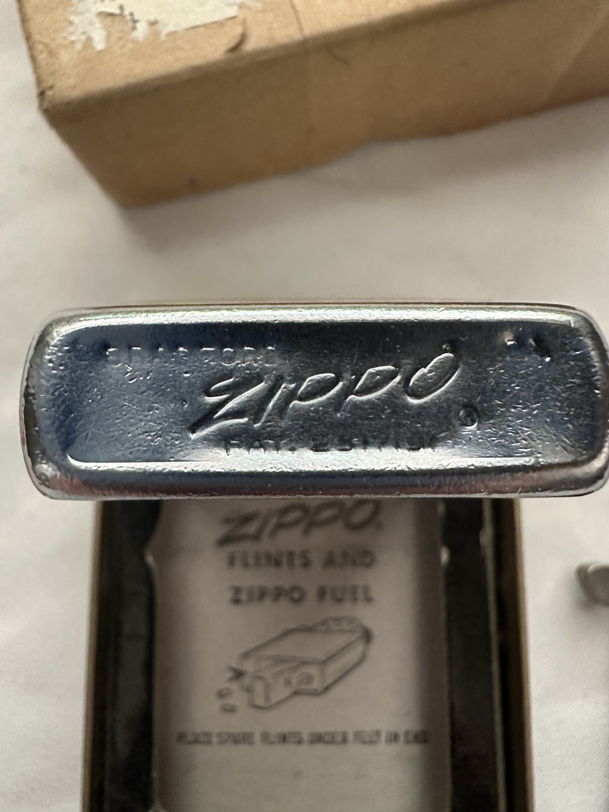 Vintage Zippo Lighter 2517191 No dot Box Inserts Lot never fired