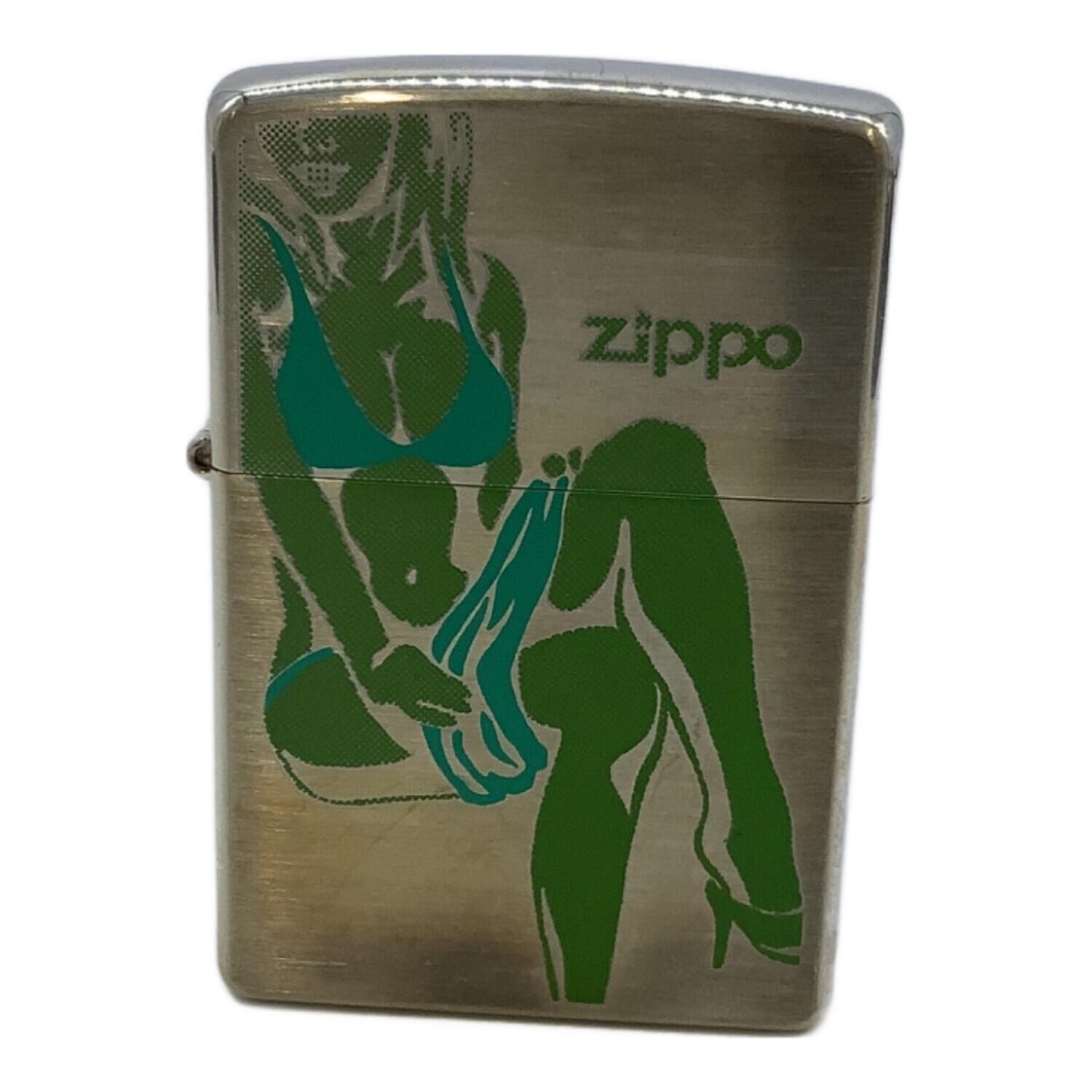 Vintage Zippo 2005 Lady Girl Sexy Woman Pinup Graphic Oil Lighter