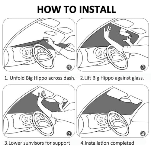 Car Windshield Sun Shade Blocks UV Rays Sun Visor American Flag Eagle Print