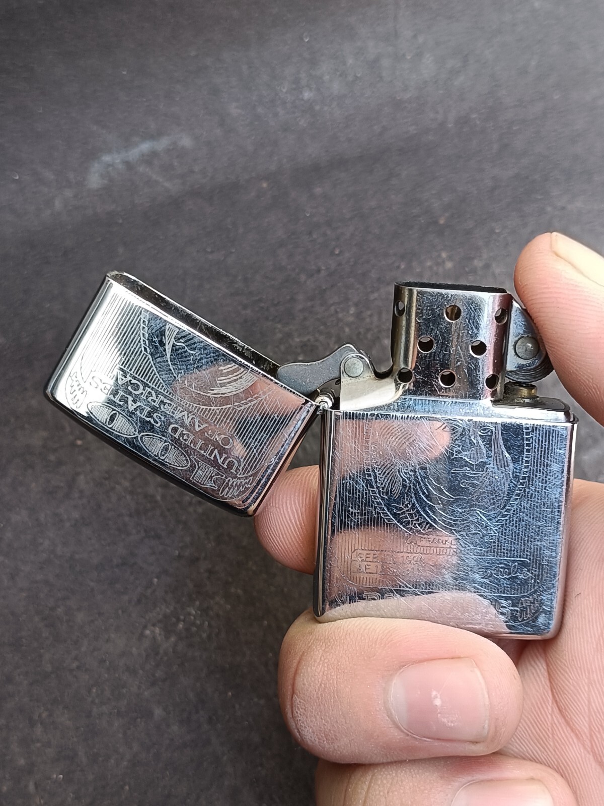 Old Vintage Rare Zippo Pocket Cigarette Lighter Made In U.S.A. Collectible