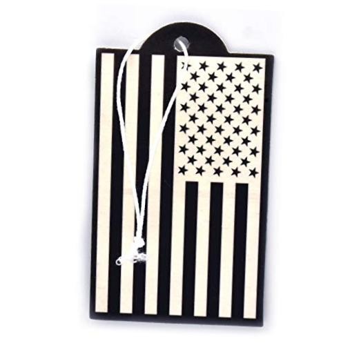 Inverted Black and White American Flag Automotive Air 6 Count (Pack of 1)