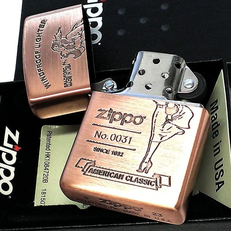 Zippo Oil Lighter Windy American Classic Serial Number Brass Regular Case Japan