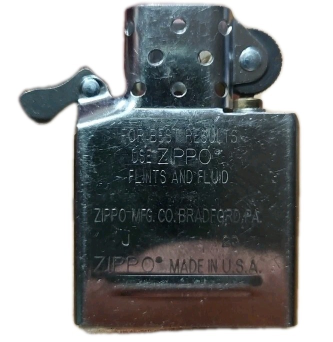 UNFIRED Zippo Lighter Insert Only – Chrome Replacement -Full Size – W/Flint